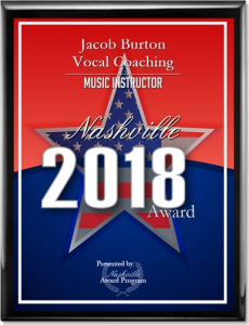 Nashville music instructor award - voice lessons nashville 4